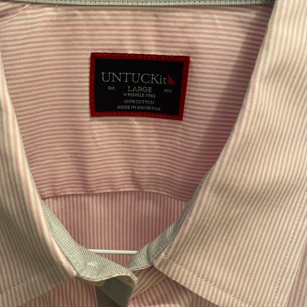 Untuckit Mens Button Down Dress Shirt Large - Picture 2 of 2